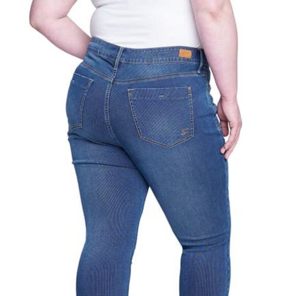Seven7 Womens High Rise Med Wash Stretch Skinny Jeans Plus Size 22W New - Picture 7 of 13